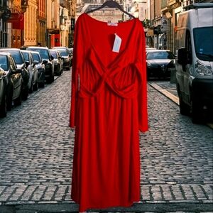 NWT Rosegal Red Long Sleeve Dress Size 1X